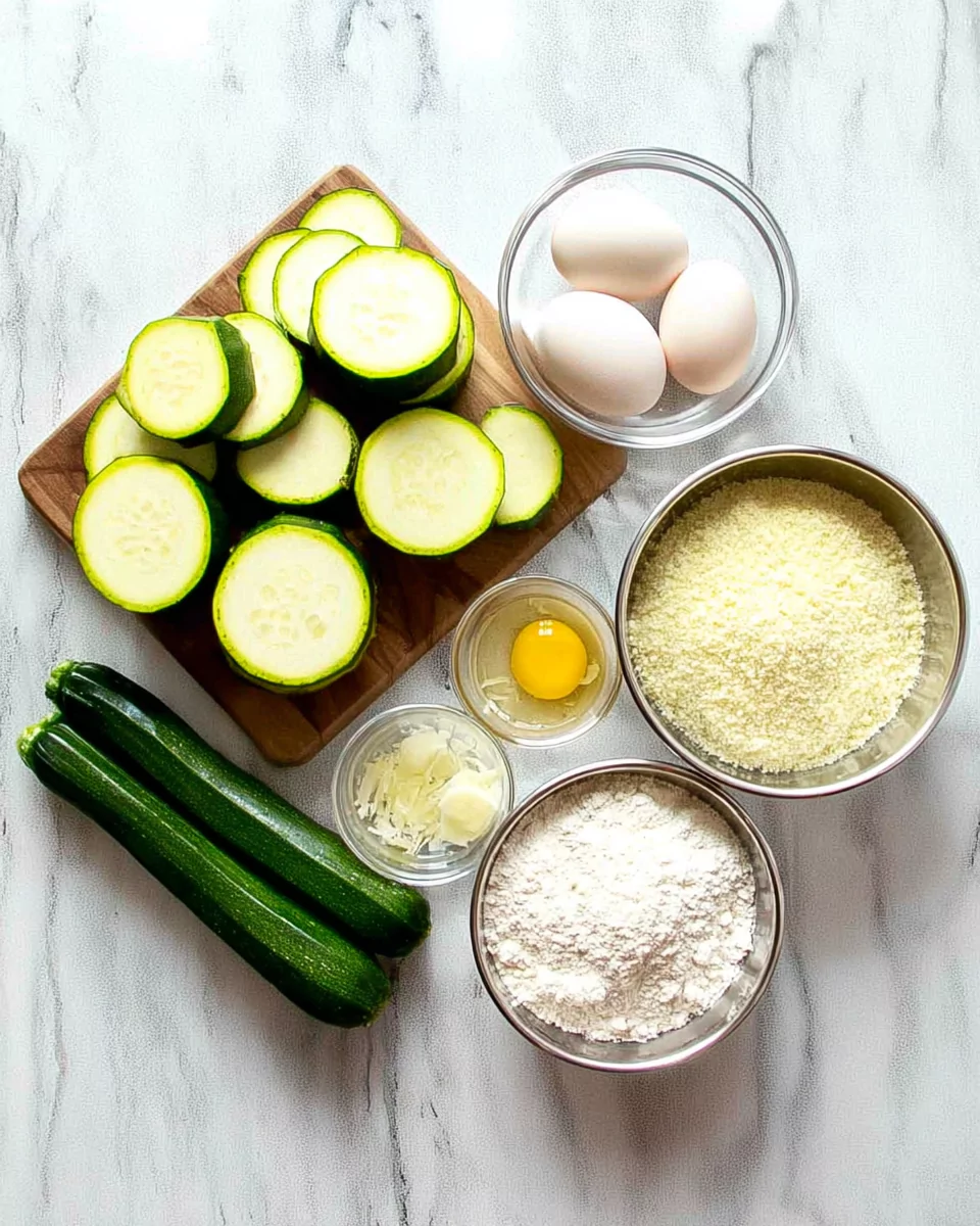 Air Fryer Zucchini Chips ingredients displayed