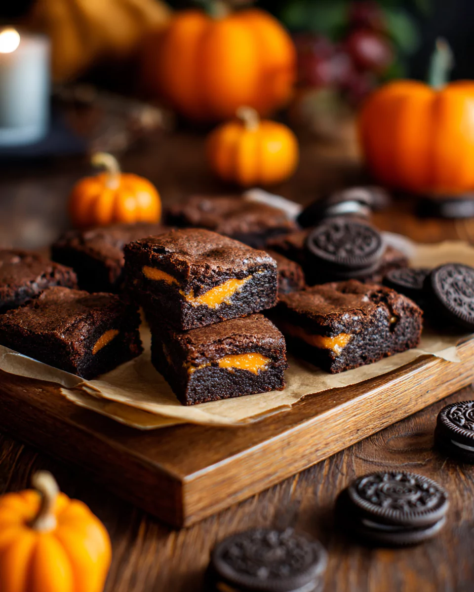 Halloween Oreo Stuffed Brownies – Gooey, Fudgy, and Fun to Bake