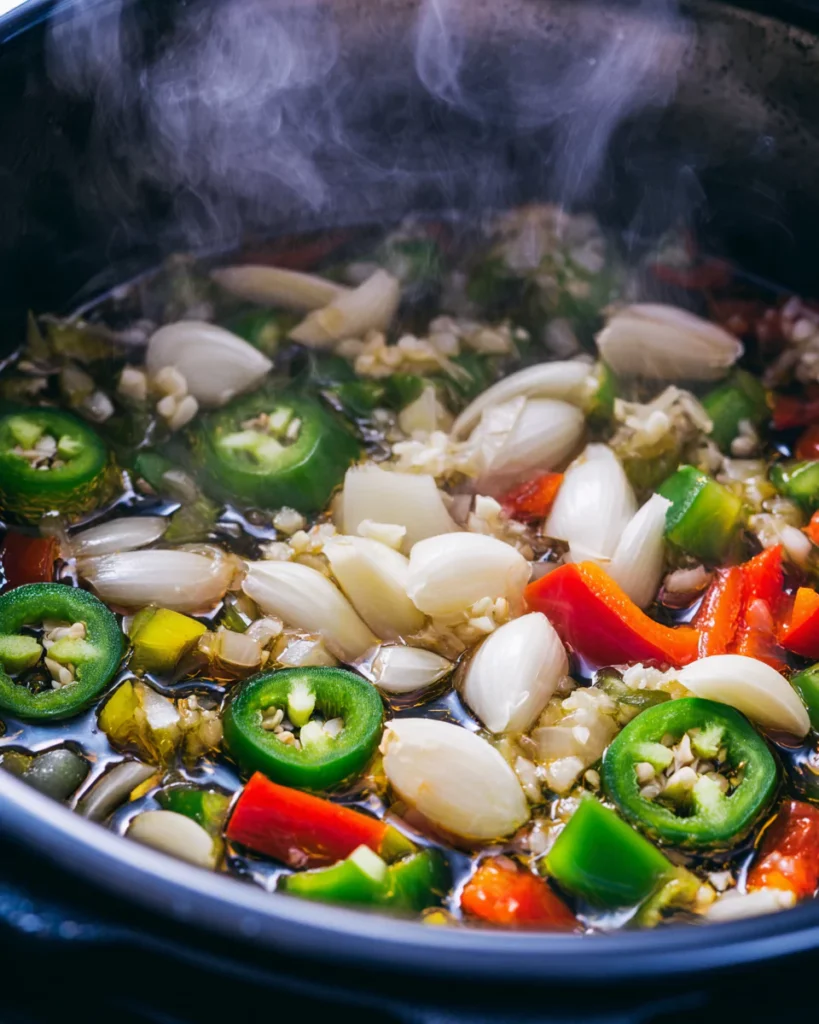 Sautéing vegetables for white chicken chili