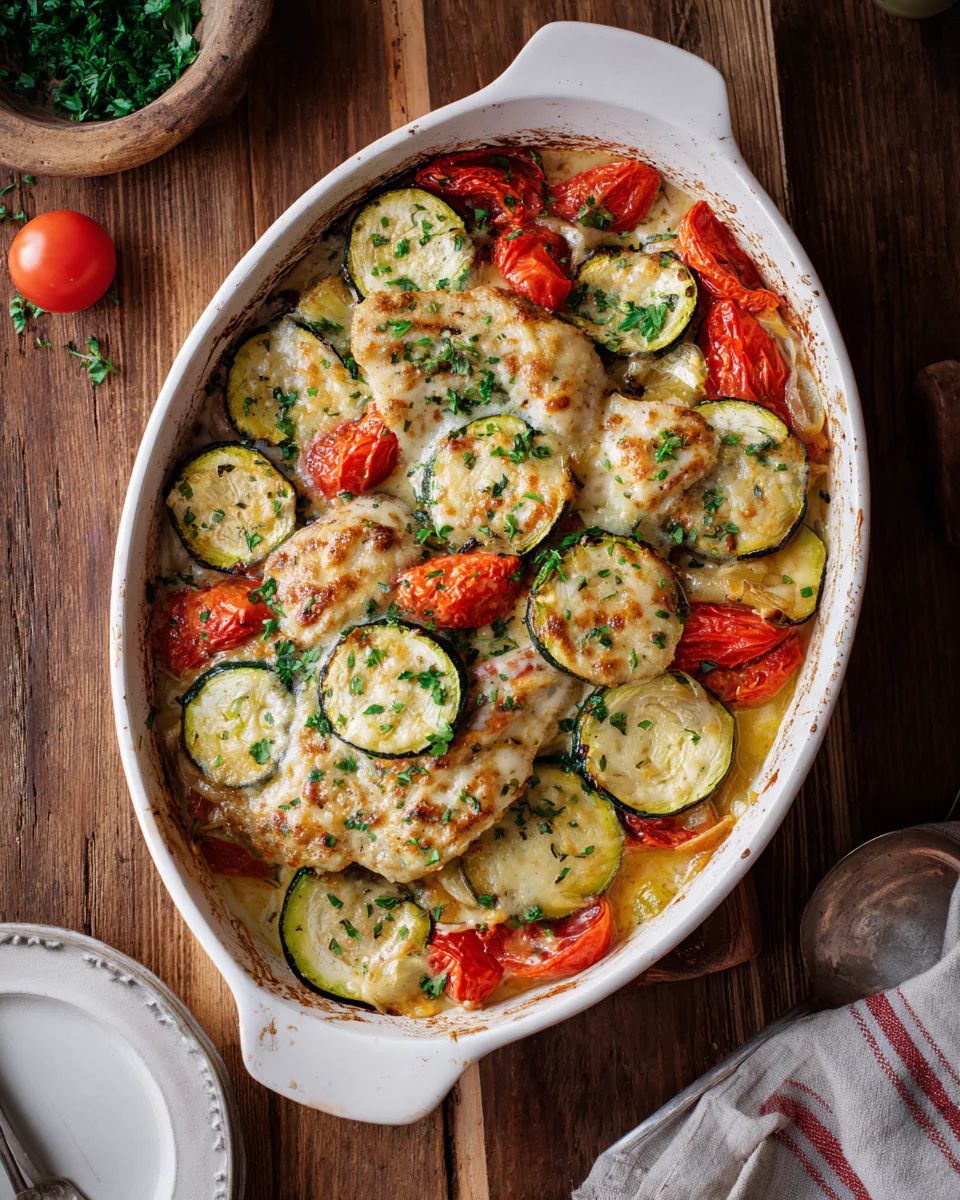 Mediterranean Chicken and Zucchini Casserole: A Flavorful Healthy Bake