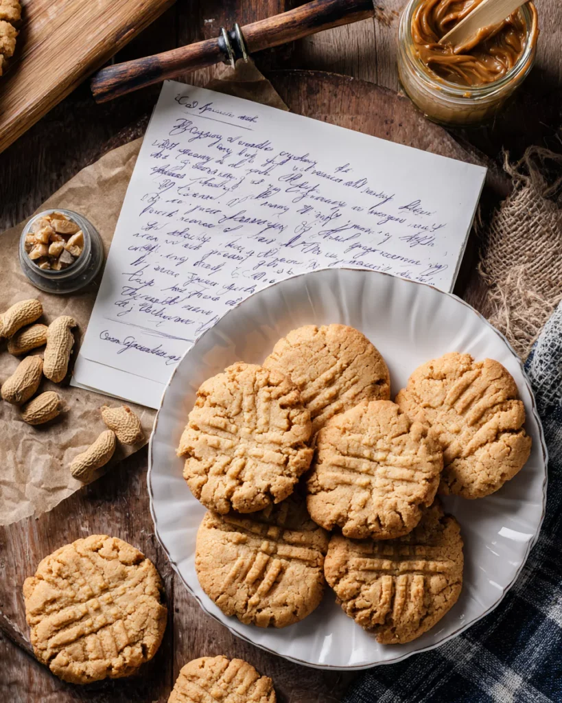 Classic Peanut Butter Cookies Recipe Card
