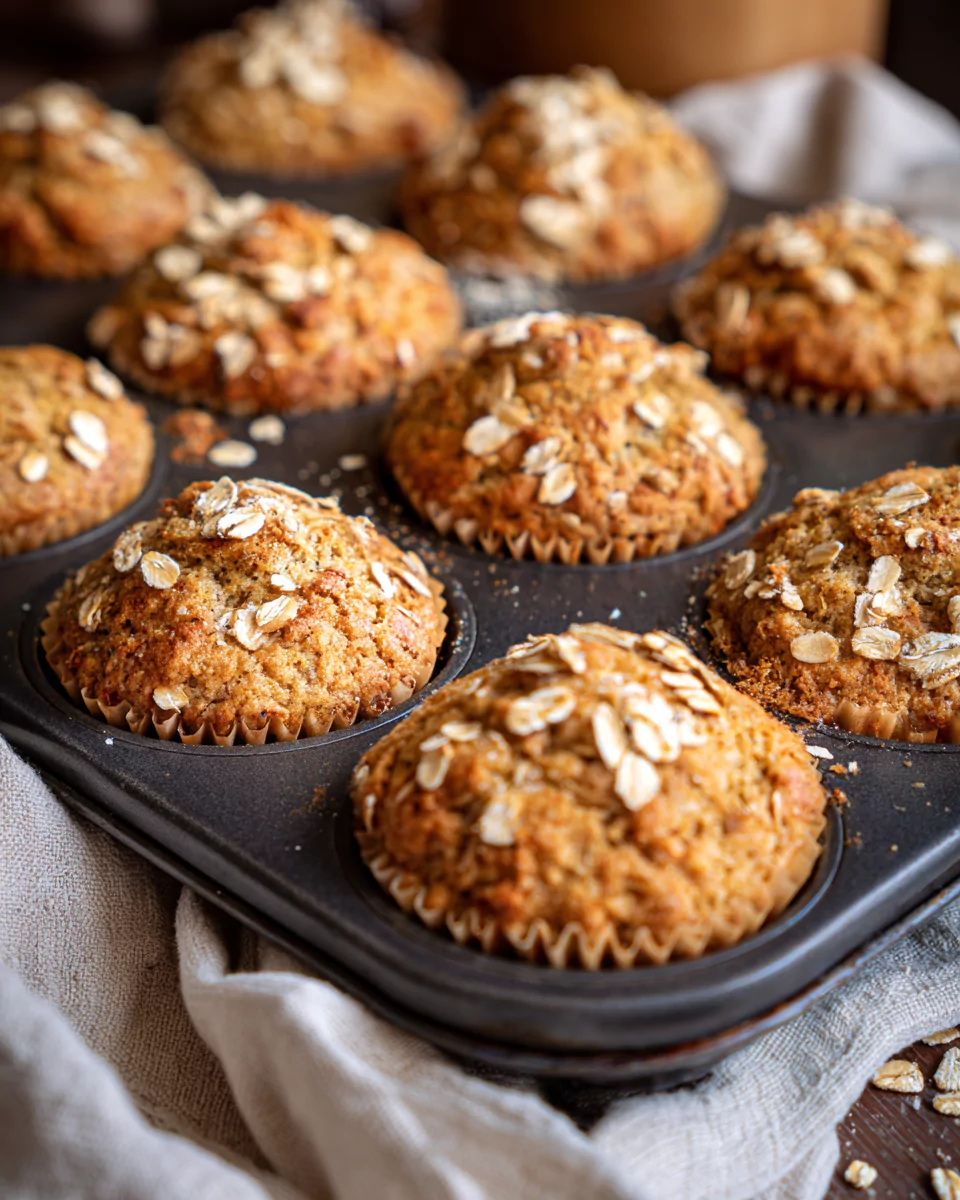 Pumpkin oatmeal muffins recipe freshly baked