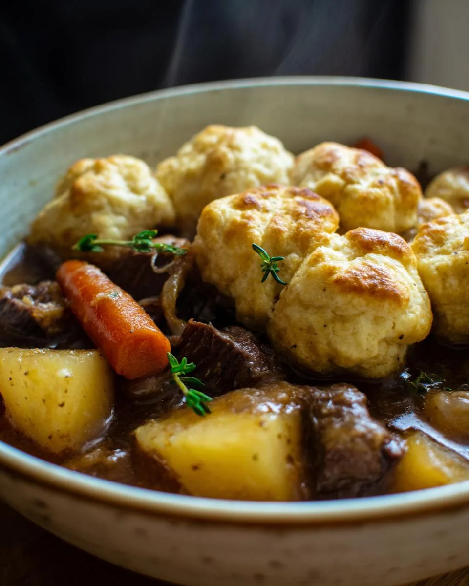 Beef Stew and Dumplings - detail 1