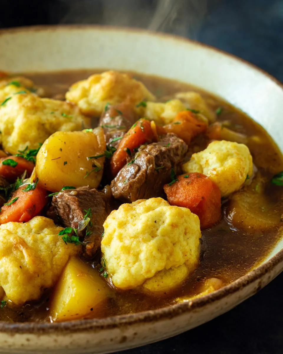 Beef Stew and Dumplings - detail 2