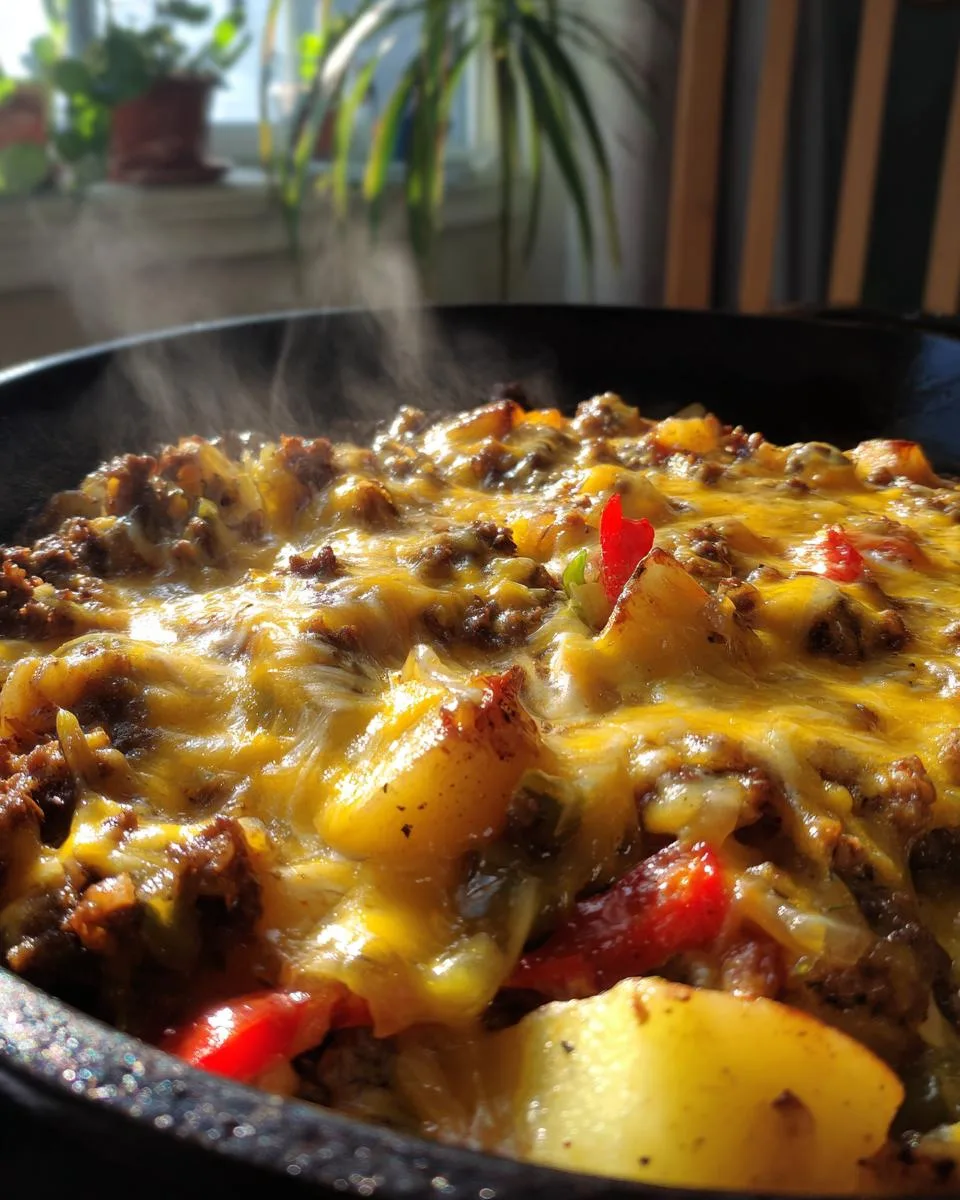 Cheesy Meat Potato Skillet - detail 3
