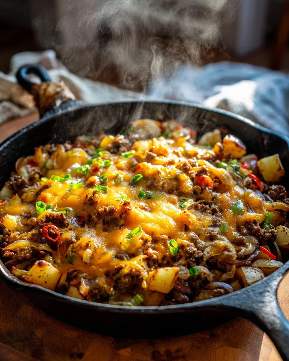 Cheesy Meat Potato Skillet - detail 4