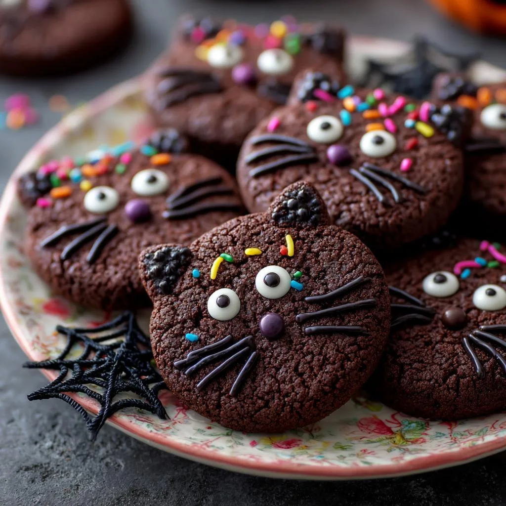 Chocolate Black Cat Cookies - detail 1
