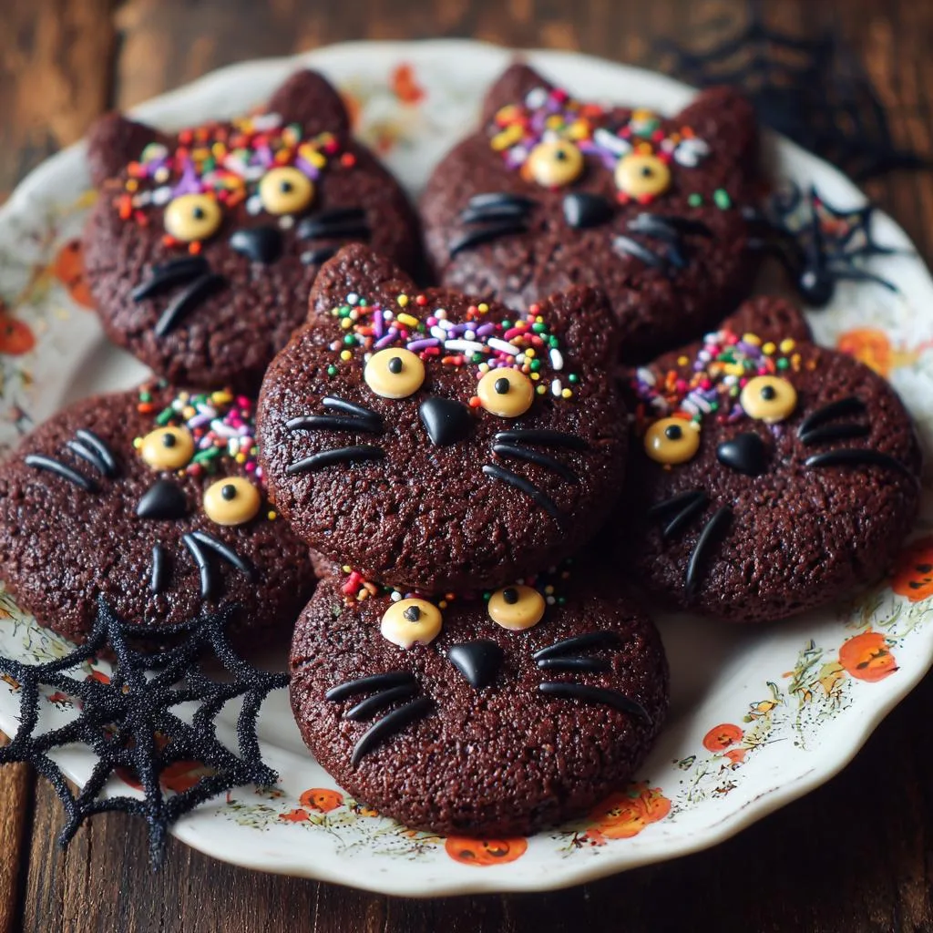 Chocolate Black Cat Cookies - detail 4