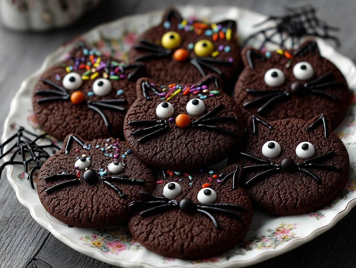 12 Irresistible Chocolate Black Cat Cookies That Steal Hearts