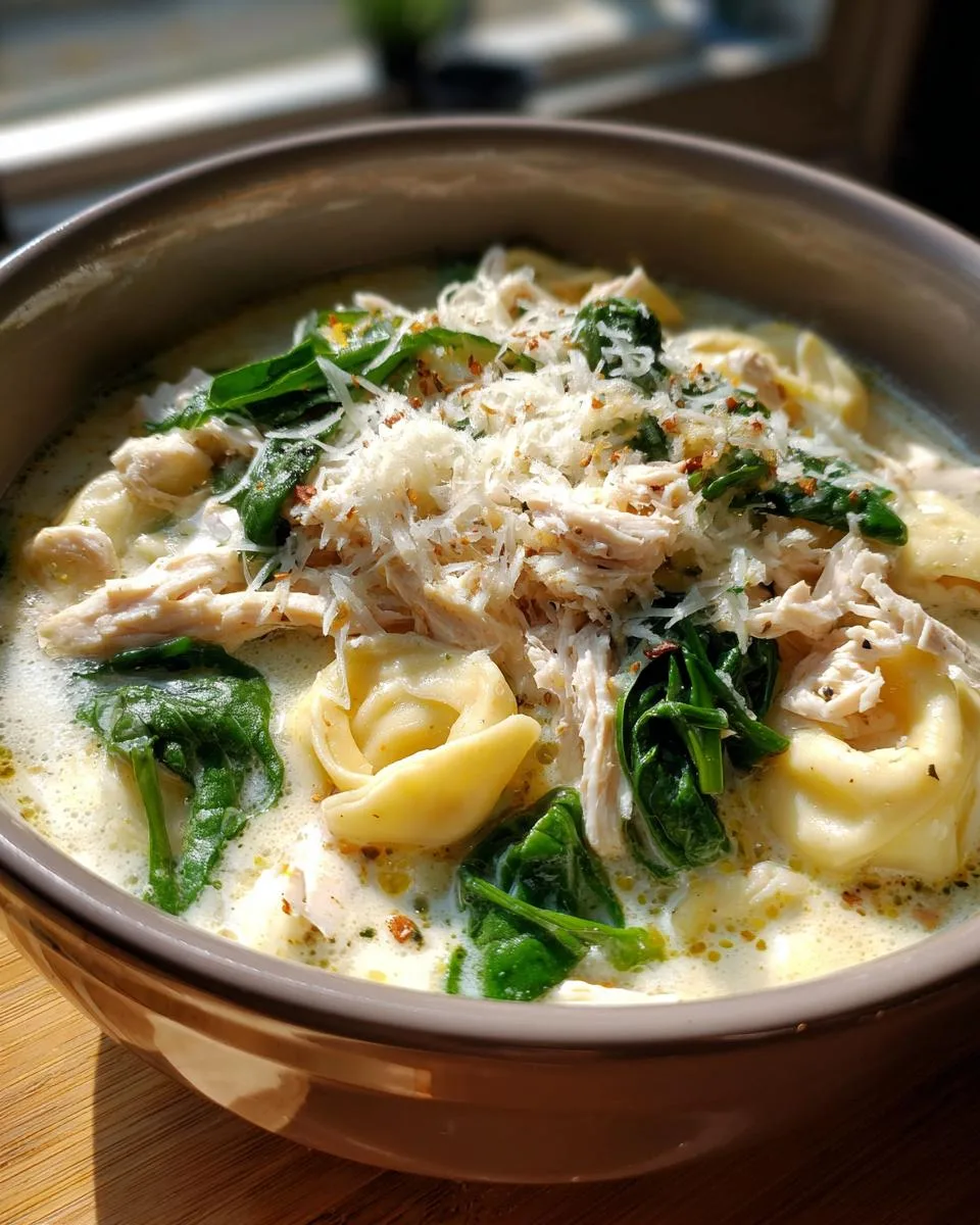 Crockpot Chicken Tortellini Soup - detail 2