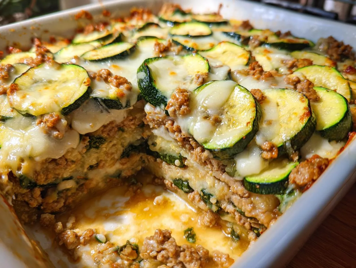Cheesy Ground Turkey Zucchini Casserole in 40 Minutes Flat