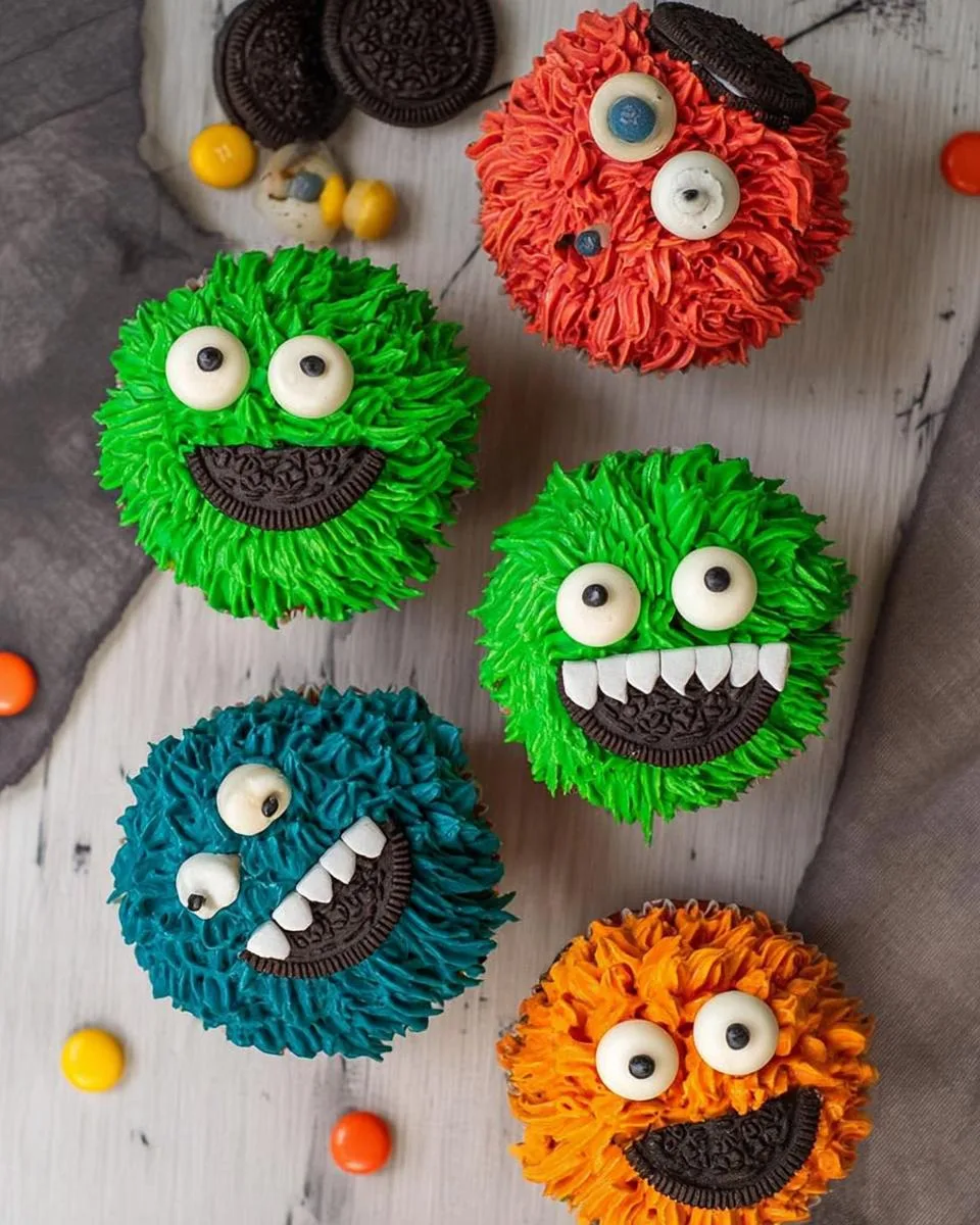 Halloween Monster Cupcakes - detail 2