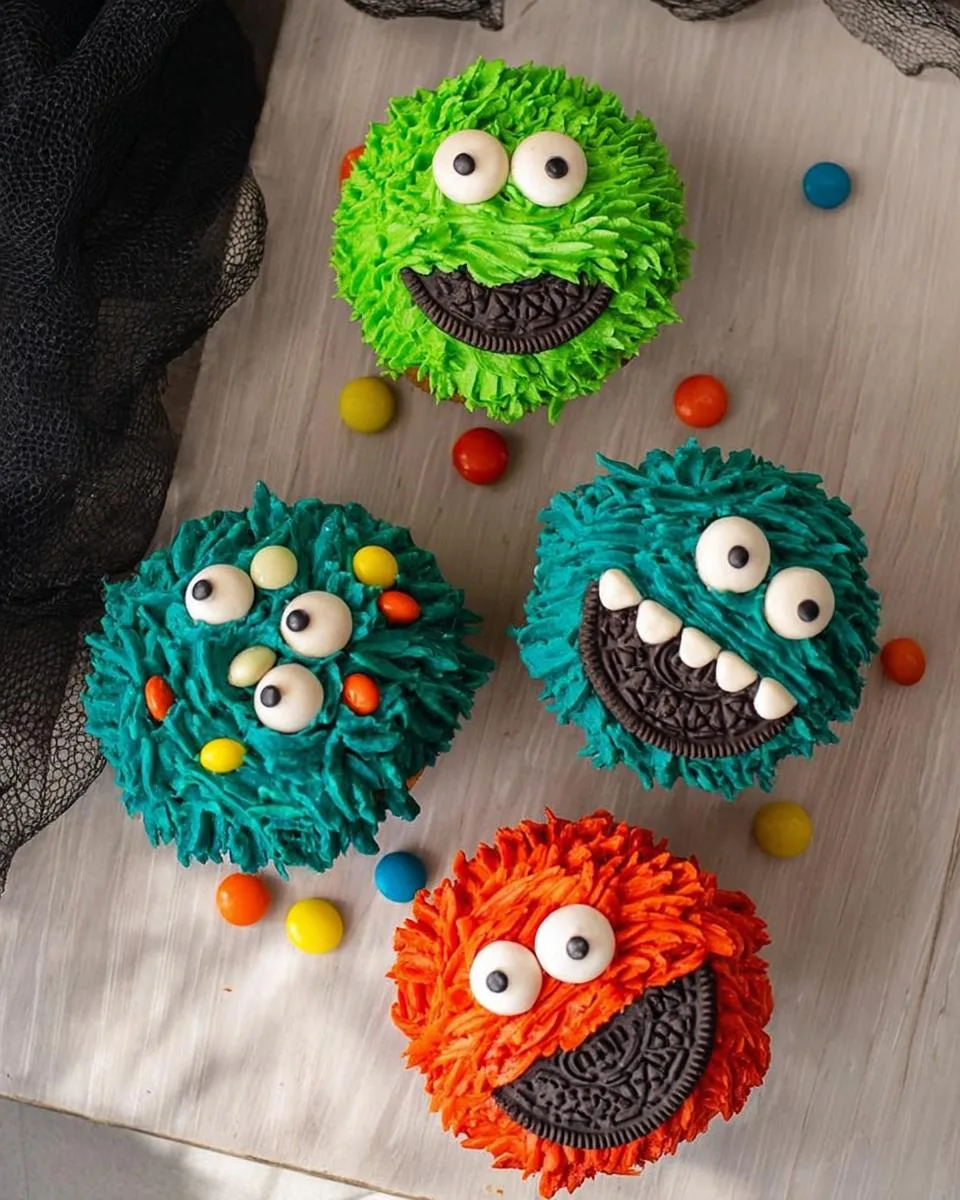 Halloween Monster Cupcakes - detail 4