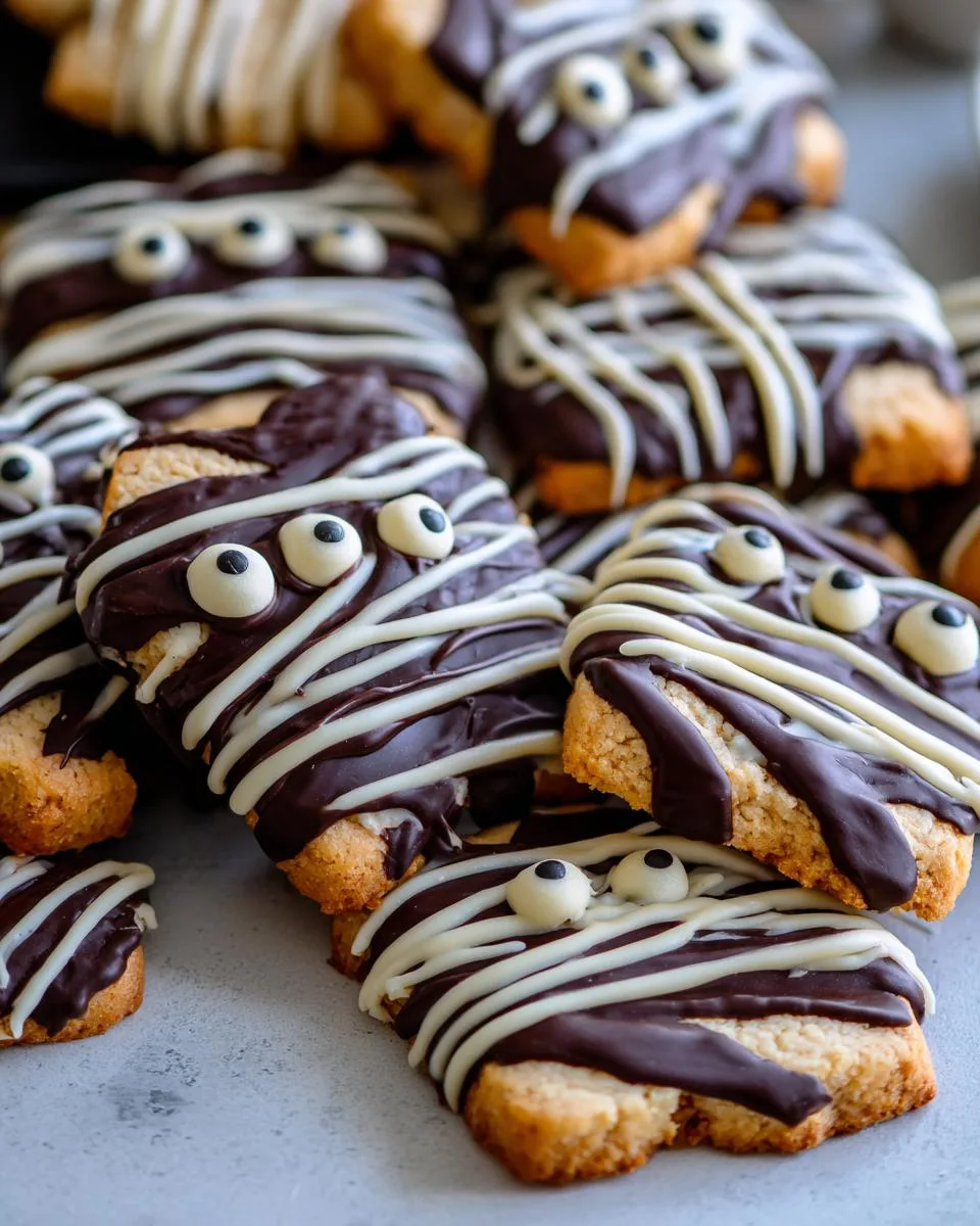 Halloween Mummy Shortbread cookies - detail 4