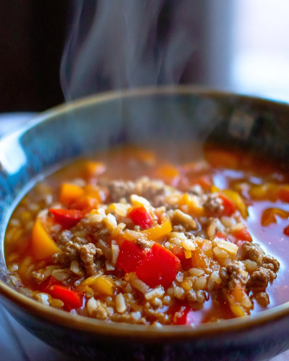 High Protein Stuffed Pepper Soup - detail 1