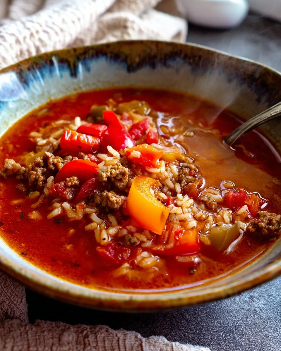 High Protein Stuffed Pepper Soup - detail 2
