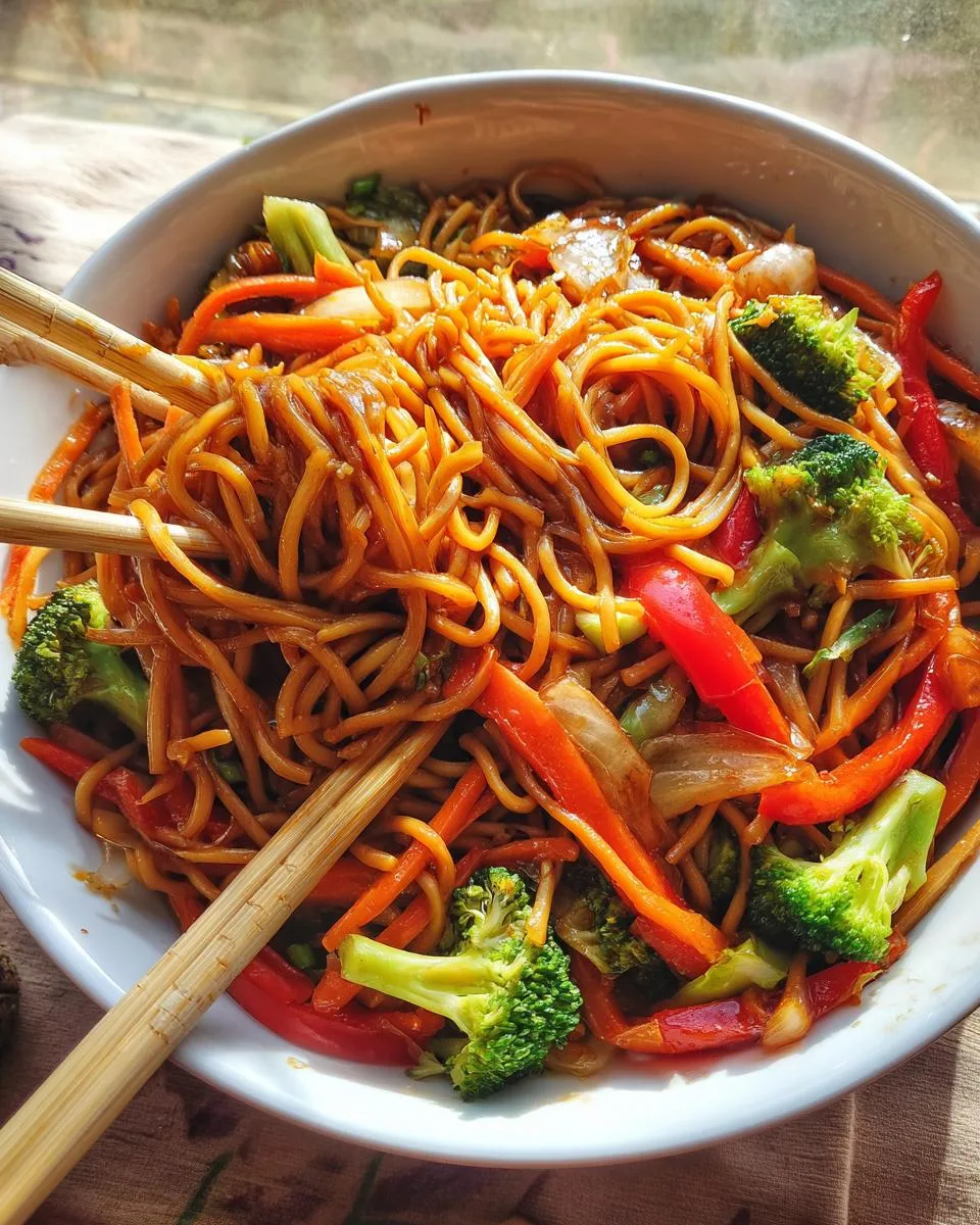 Homemade Vegetable Lo Mein - detail 2
