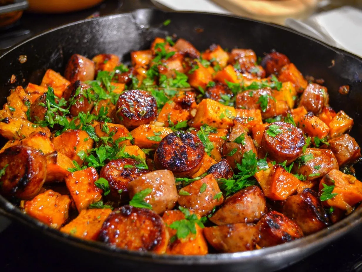 30-Minute Honey Garlic Sausage Skillet That Steals Hearts