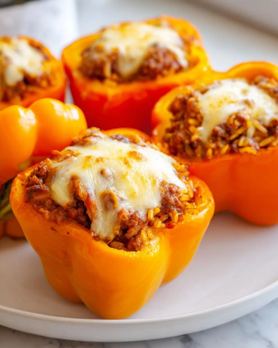 Jack-O-Lantern Stuffed Bell Peppers - detail 3