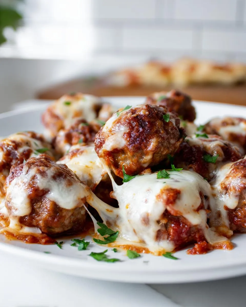 Keto Cheesy Pizzeria Meatballs - detail 2