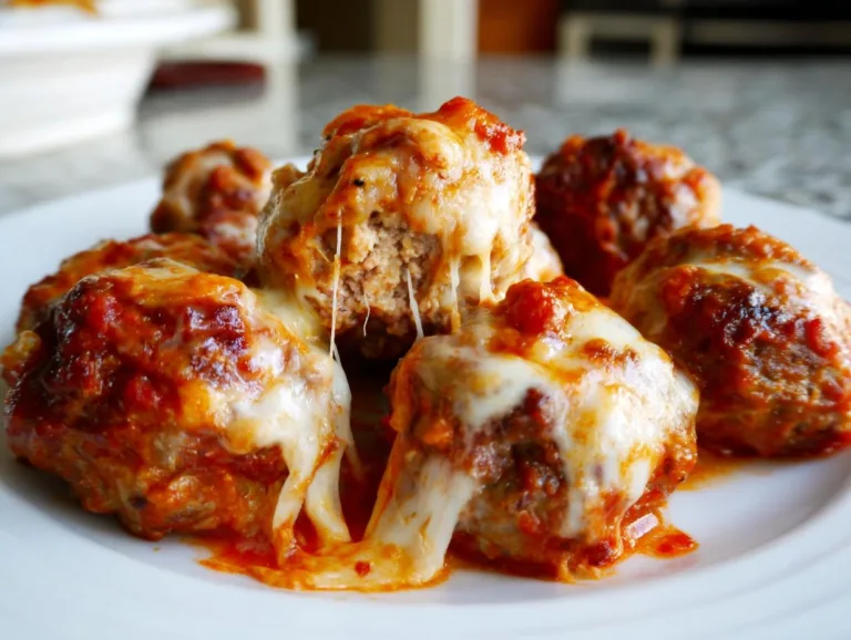 Keto Cheesy Pizzeria Meatballs