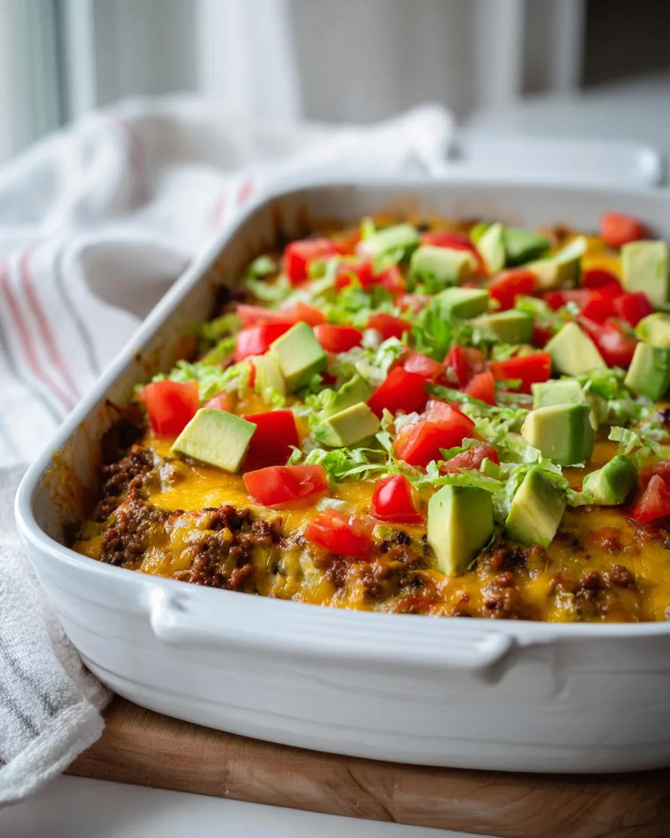 Low Carb Keto Taco Casserole - detail 2