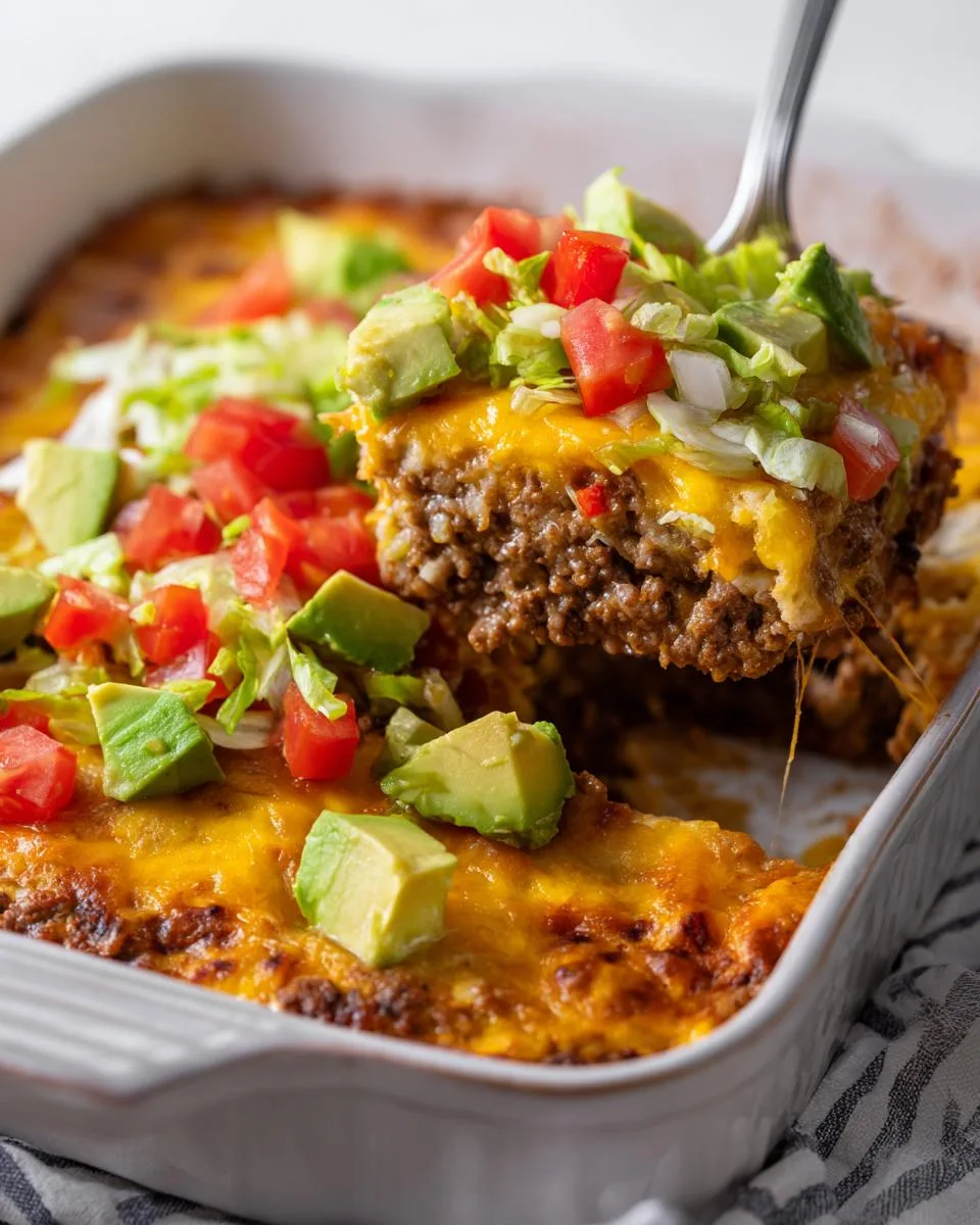 Low Carb Keto Taco Casserole - detail 3