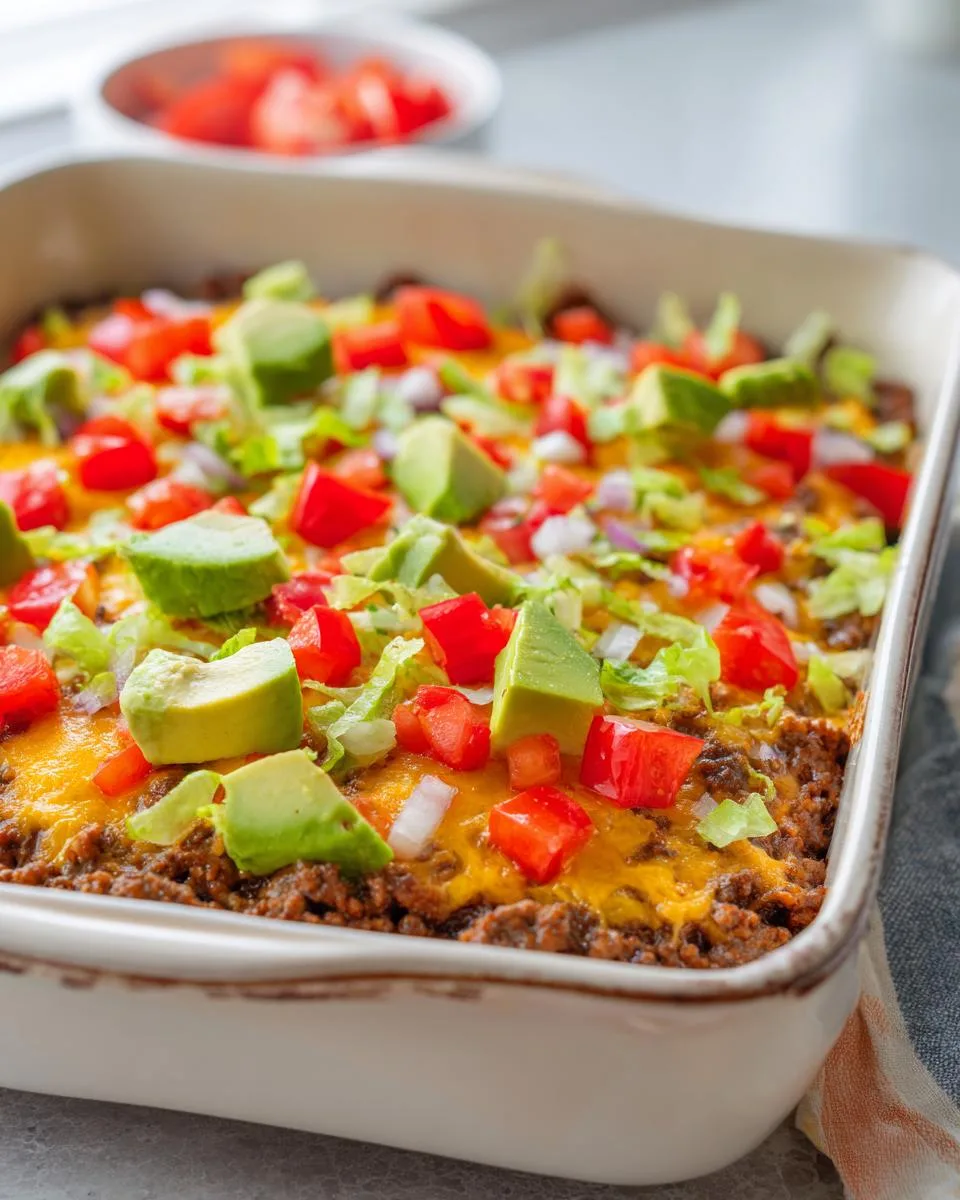 Low Carb Keto Taco Casserole - detail 4