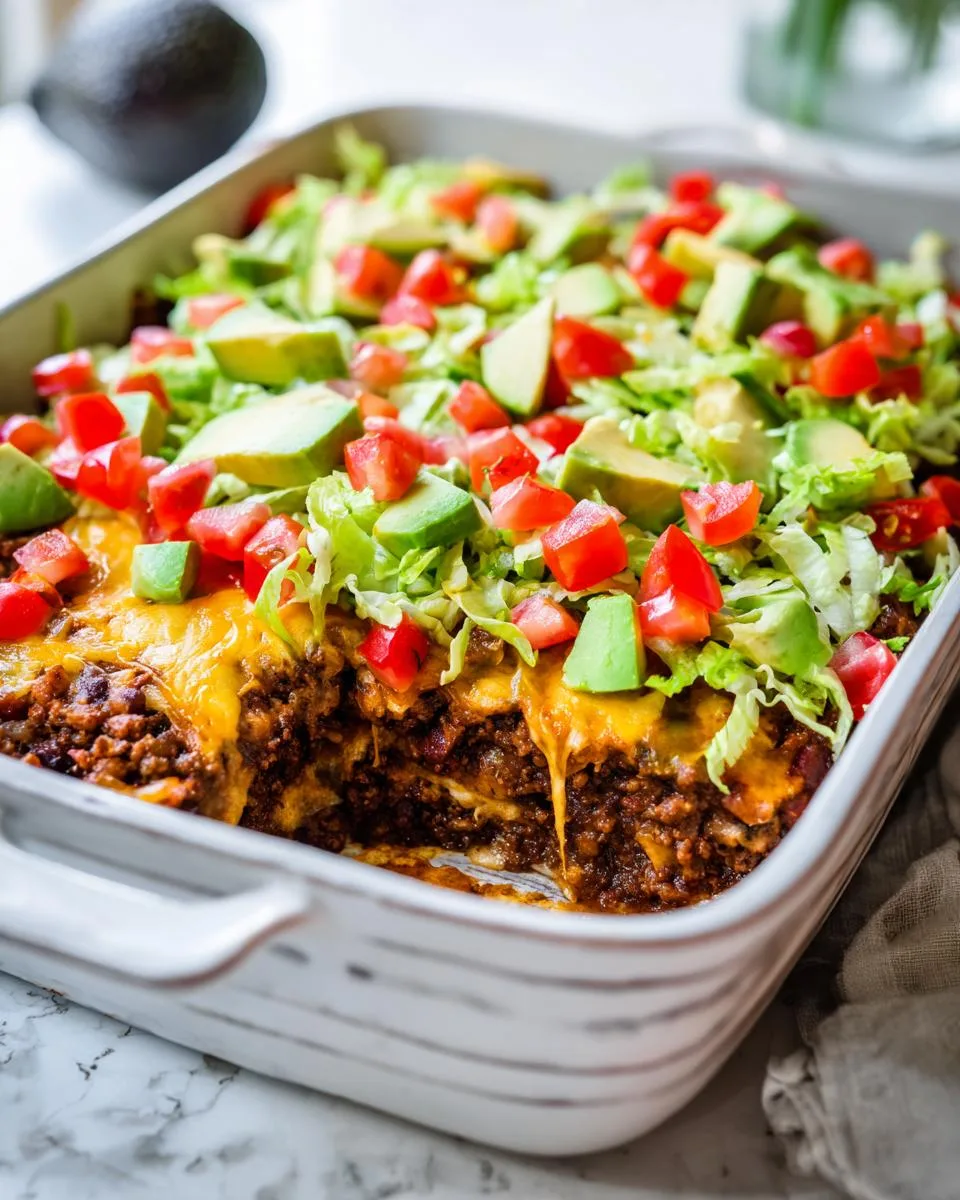 Low Carb Keto Taco Casserole - detail 5
