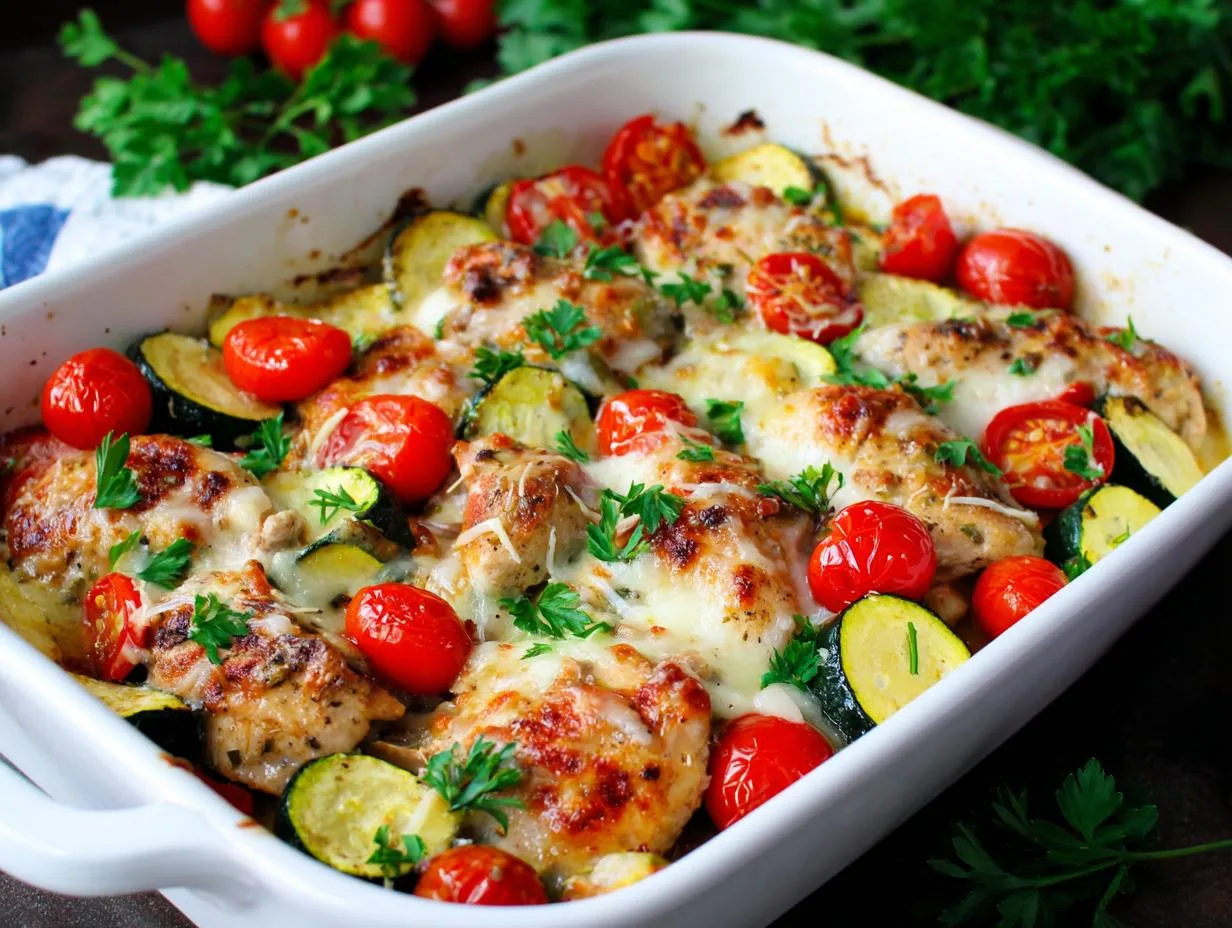 35-Minute Juicy Mediterranean Chicken Zucchini Pan Recipe