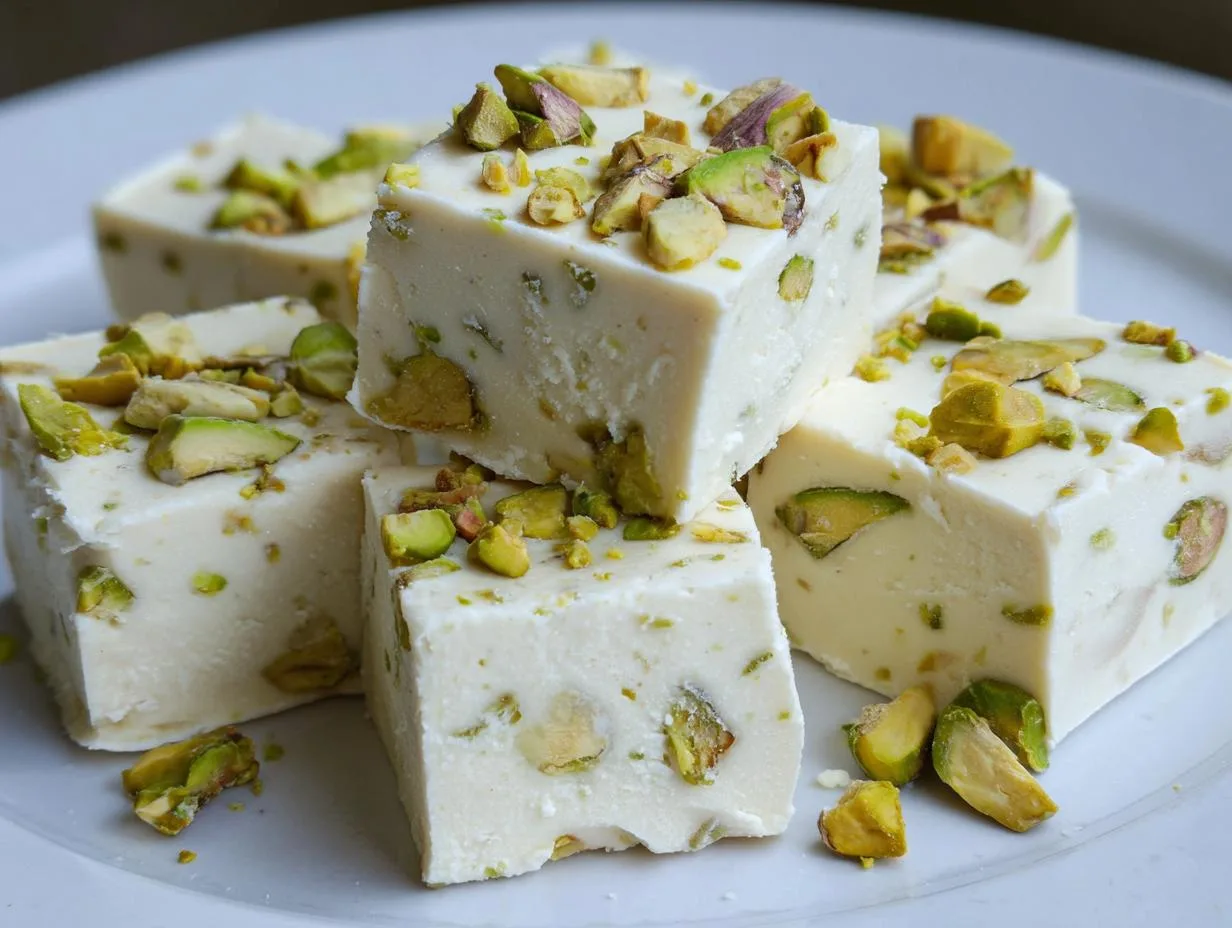 60-Second No Bake Pistachio Fudge Everyone Craves