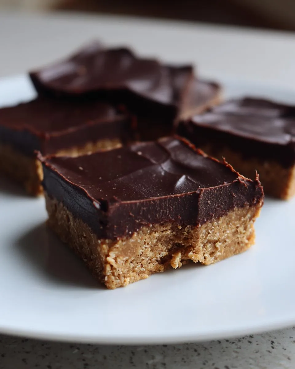 No-Bake Chocolate Almond Butter Bars - detail 1
