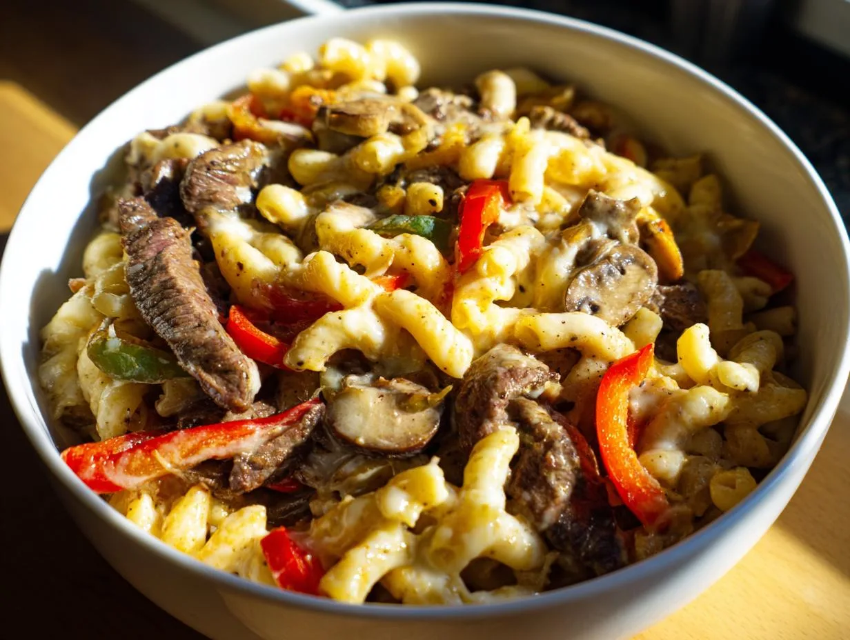 Irresistible Philly Cheesesteak Pasta in Just 45 Minutes