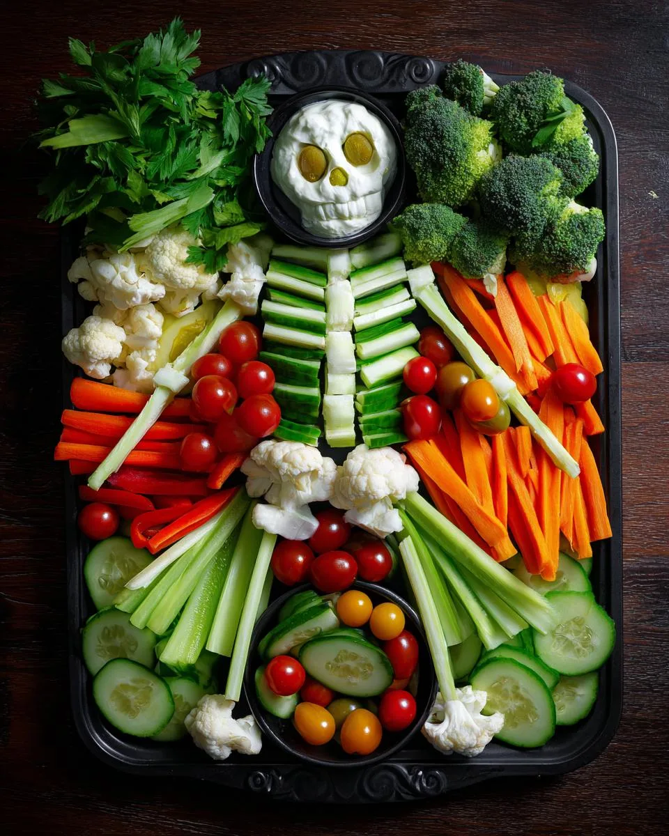 Skeleton Veggie Tray - detail 1