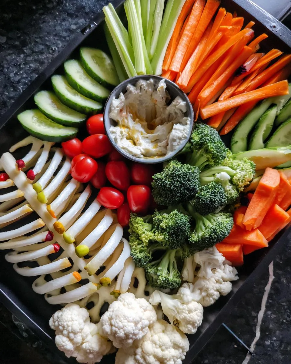 Skeleton Veggie Tray - detail 2