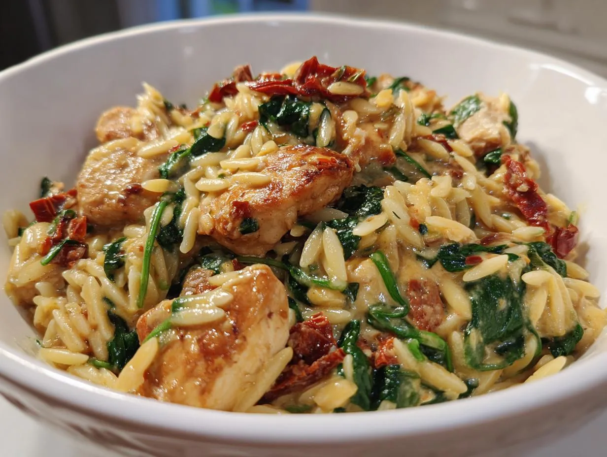 Slow Cooker Tuscan Chicken Orzo: 5-Star Creamy Comfort