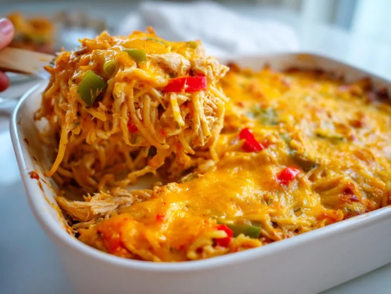 Spicy Chicken Spaghetti Casserole