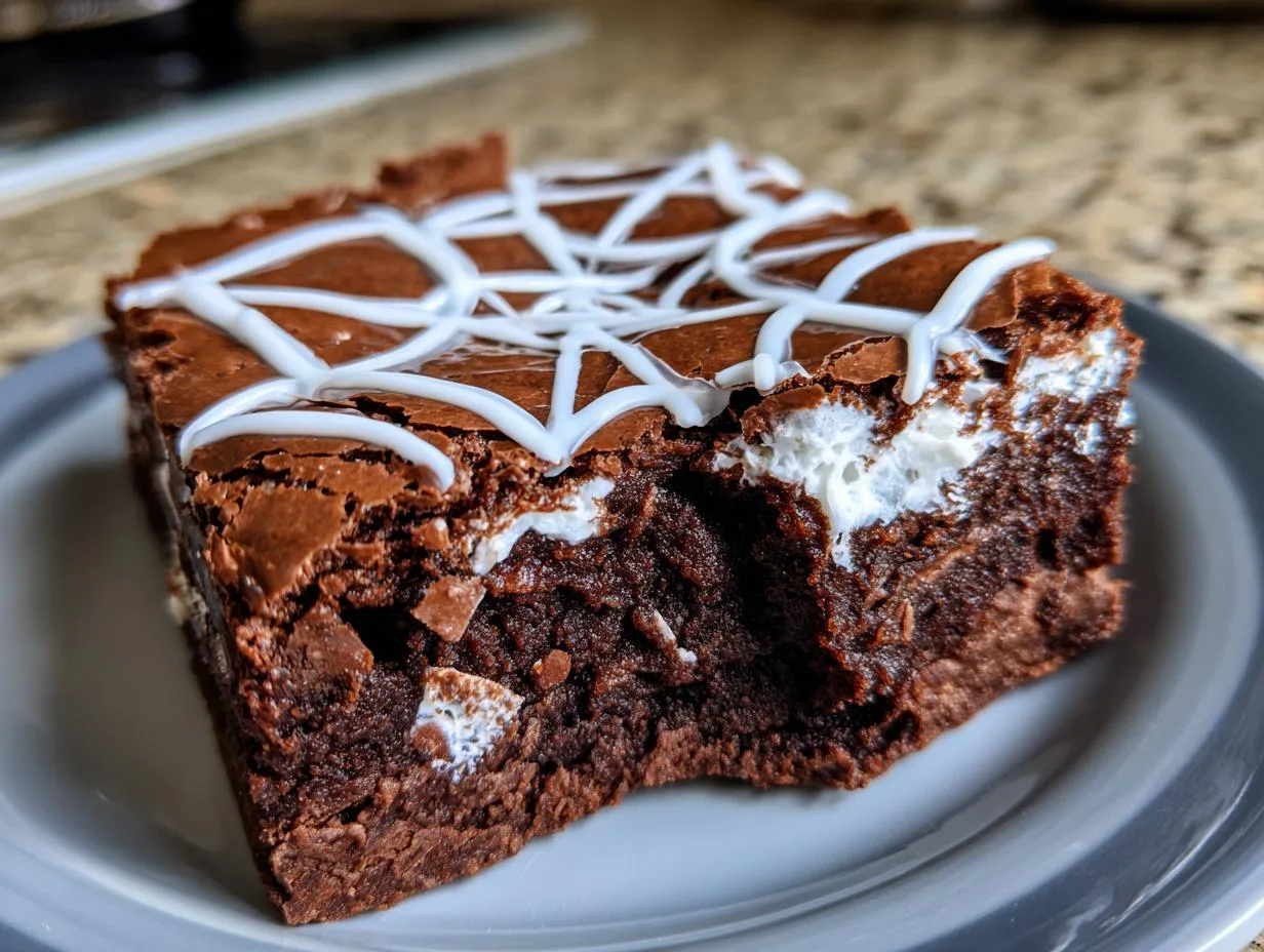 Spiderweb Brownies: 34-Minute Spooky Chocolate Delight