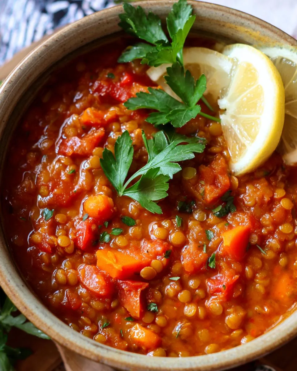 Tomato Lentil Soup - detail 1