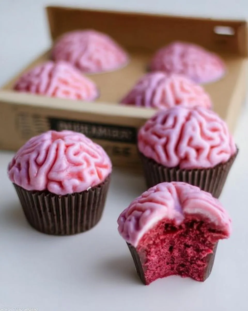 Zombie Brain Cupcakes - detail 2