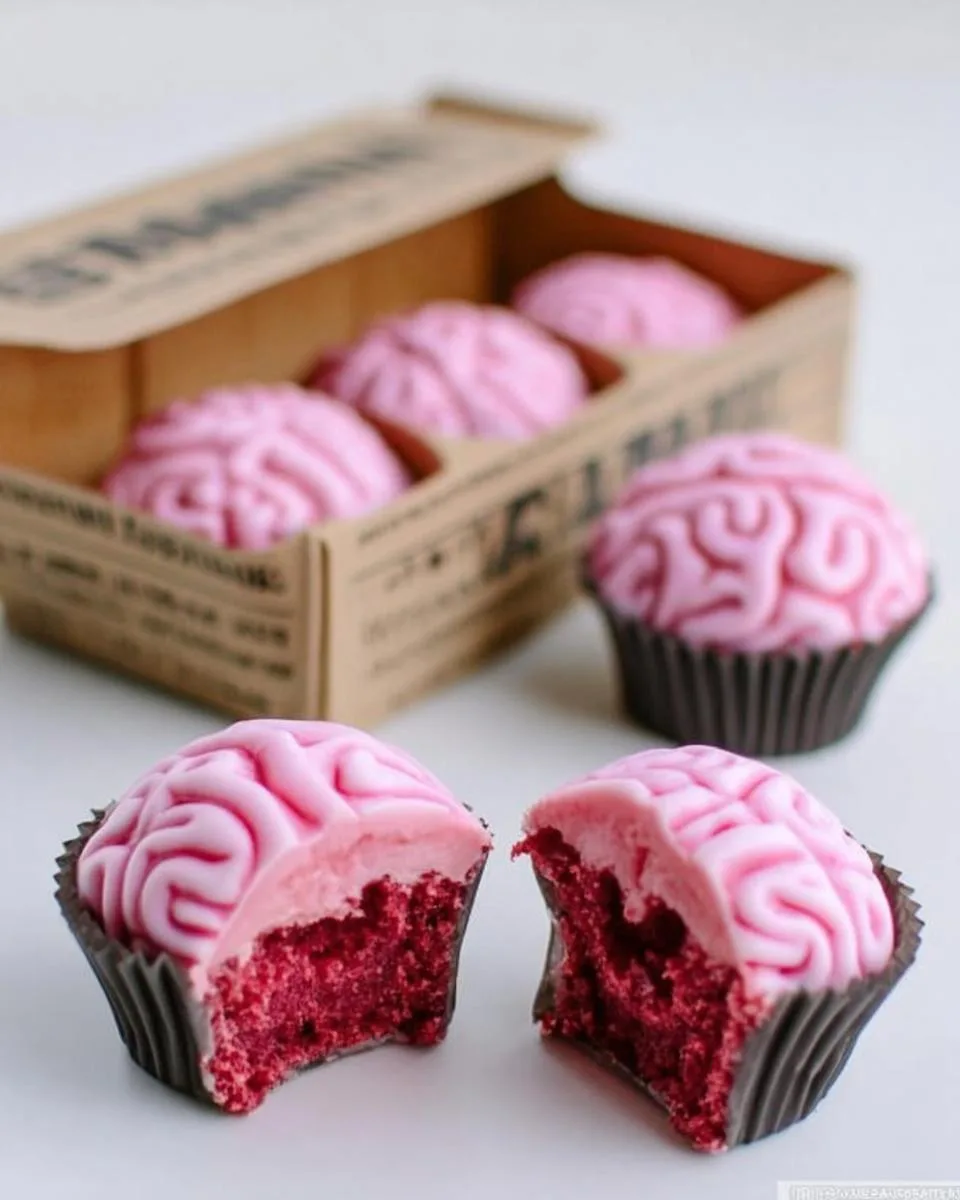 Zombie Brain Cupcakes - detail 3