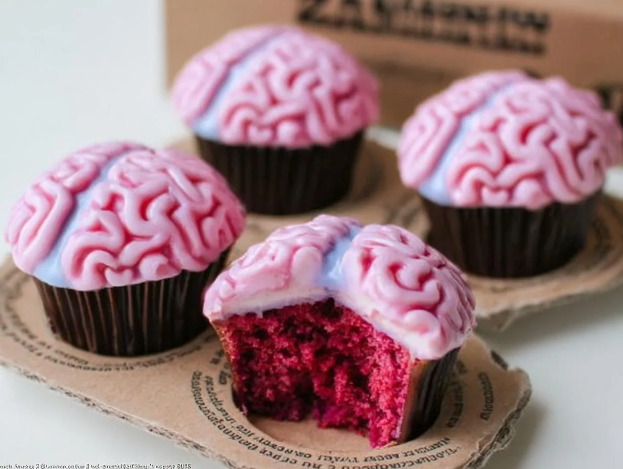Zombie Brain Cupcakes: 3-Ingredient Spooky Treat Kids Love