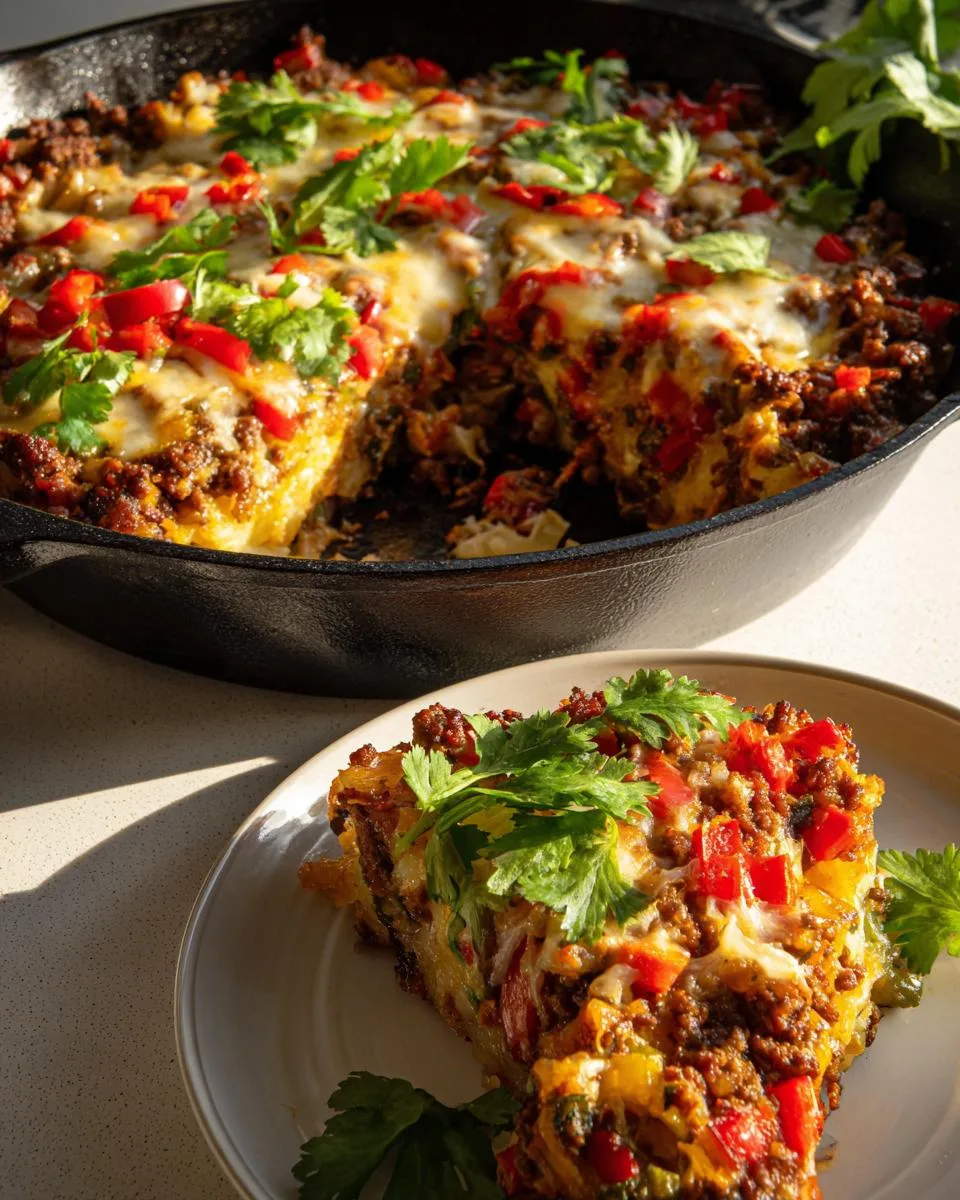 ground beef and potato skillet - detail 5