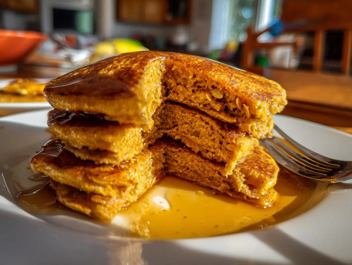 20-Minute Blender Oat Pumpkin Pancakes That Taste Divine
