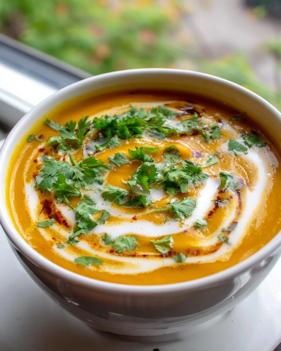 Butternut Squash Sweet Potato Soup - detail 1