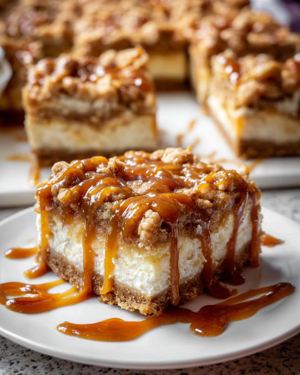 Caramel Apple Cheesecake Bars - detail 1