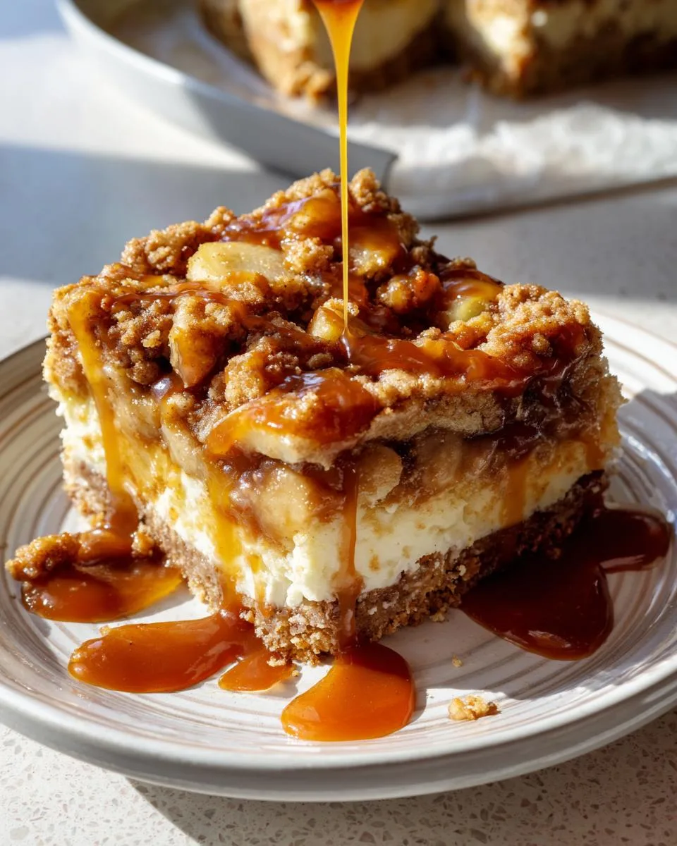Caramel Apple Cheesecake Bars - detail 2