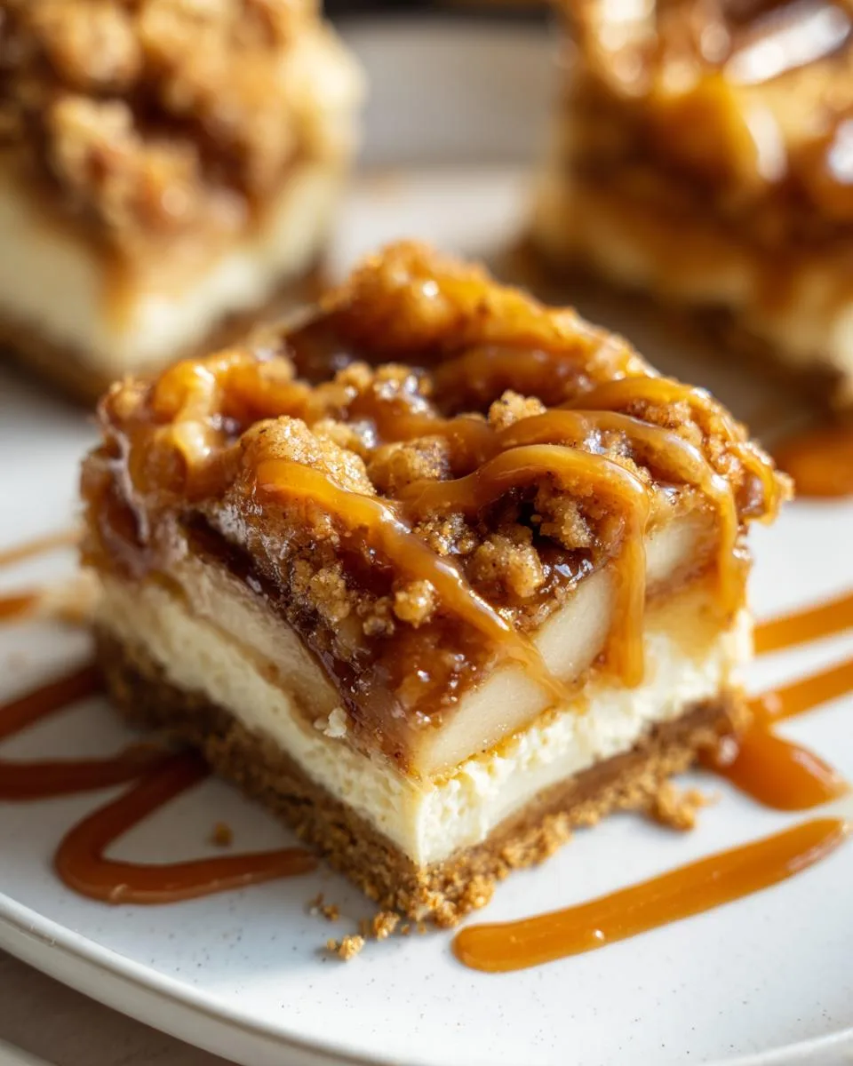 Caramel Apple Cheesecake Bars - detail 4