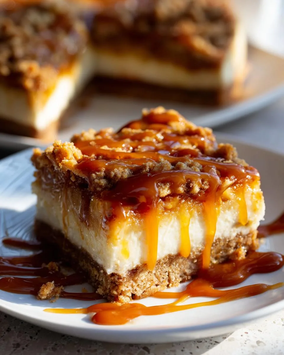 Caramel Apple Cheesecake Bars - detail 5