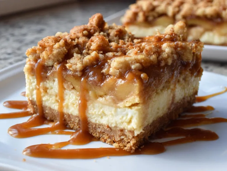 Caramel Apple Cheesecake Bars